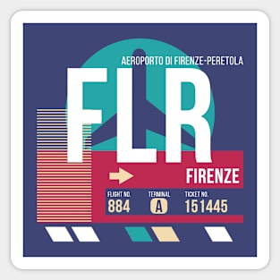 Florence, Italy (FLR) Airport Code Baggage Tag Sticker
